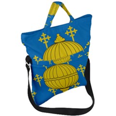 Flag Of Kingdom Of Galicia, 16th Century Fold Over Handle Tote Bag by abbeyz71