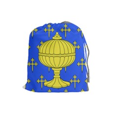 Banner Of Arms Of Kingdom Of Galice After Doetecum Drawstring Pouch (large) by abbeyz71