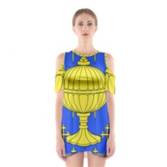 Banner Of Arms Of Kingdom Of Galice After Doetecum Shoulder Cutout One Piece Dress by abbeyz71