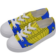 Banner Of Arms Of Kingdom Of Galice After Doetecum Kids  Low Top Canvas Sneakers by abbeyz71