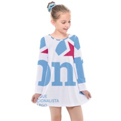 Galician Nationalist Bloc Logo Kids  Long Sleeve Dress by abbeyz71