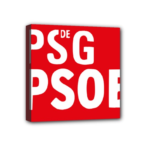 Socialists  Party Of Galicia Logo Mini Canvas 4  X 4  (stretched) by abbeyz71