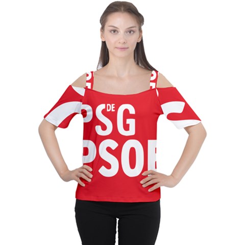 Socialists  Party Of Galicia Logo Cutout Shoulder Tee by abbeyz71