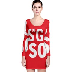 Socialists  Party Of Galicia Logo Long Sleeve Velvet Bodycon Dress by abbeyz71