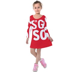 Socialists  Party Of Galicia Logo Kids  Long Sleeve Velvet Dress by abbeyz71