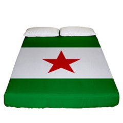 Flag Of Andalusian Nation Party Fitted Sheet (california King Size) by abbeyz71