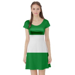 Flag Of Andalucista Youth Wing Of Andalusian Party Short Sleeve Skater Dress by abbeyz71