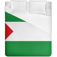 Flag Of Andalucista Youth Wing Of Andalusian Party Duvet Cover (california King Size) by abbeyz71