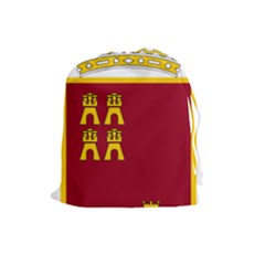 Coat Of Arms Of Murcia Drawstring Pouch (large)