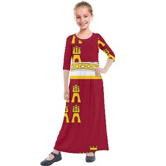 Coat Of Arms Of Murcia Kids  Quarter Sleeve Maxi Dress by abbeyz71