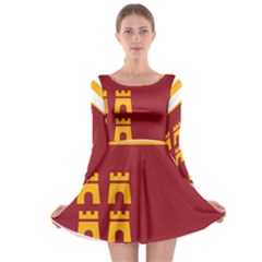 Stylized Coat Of Arms Of Murcia Long Sleeve Skater Dress by abbeyz71