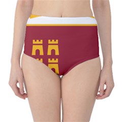 Stylized Coat Of Arms Of Murcia Classic High-waist Bikini Bottoms by abbeyz71