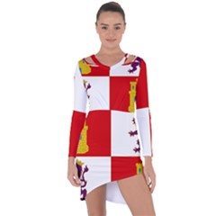 Flag Of Castile & León Asymmetric Cut-out Shift Dress by abbeyz71