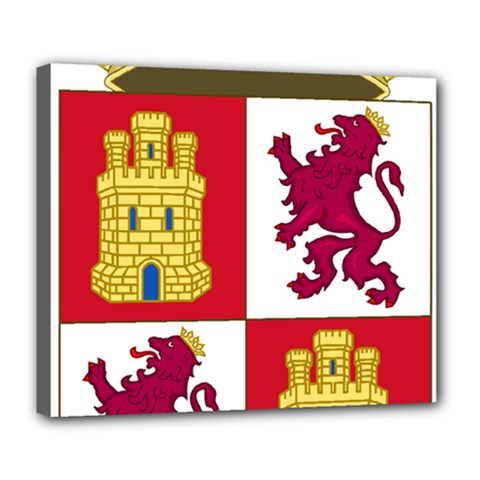 Coat Of Arms Of Castile And León Deluxe Canvas 24  X 20  (stretched) by abbeyz71