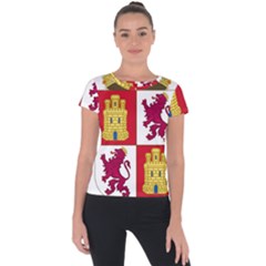 Coat Of Arms Of Castile And León Short Sleeve Sports Top  by abbeyz71