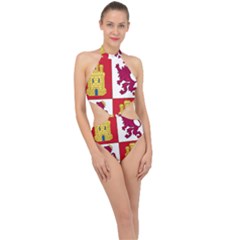 Coat Of Arms Of Castile And León Halter Side Cut Swimsuit by abbeyz71