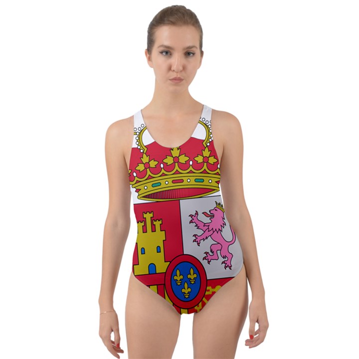 Coat of Arms of Spain Cut-Out Back One Piece Swimsuit