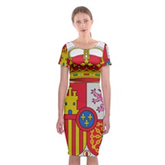 Coat of Arms of Spain Classic Short Sleeve Midi Dress