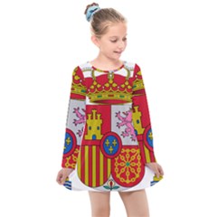 Coat Of Arms Of Spain Kids  Long Sleeve Dress by abbeyz71