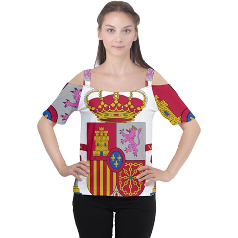 Coat Of Arms Of Spain Cutout Shoulder Tee by abbeyz71