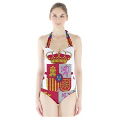 Coat Of Arms Of Spain Halter Swimsuit by abbeyz71