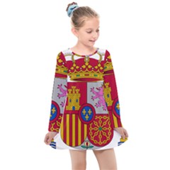 Coat Of Arms Of Spain Kids  Long Sleeve Dress by abbeyz71