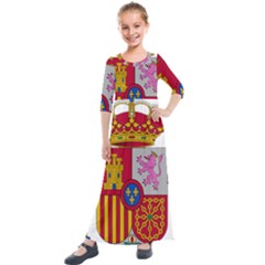 Coat Of Arms Of Spain Kids  Quarter Sleeve Maxi Dress by abbeyz71