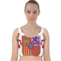 Coat of Arms of Spain Velvet Racer Back Crop Top View1