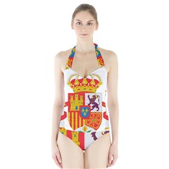 Coat Of Arms Of Spain Halter Swimsuit by abbeyz71