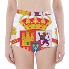 Coat Of Arms Of Spain High-waisted Bikini Bottoms by abbeyz71
