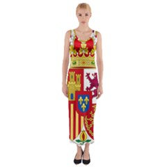 Coat Of Arms Of Spain Fitted Maxi Dress