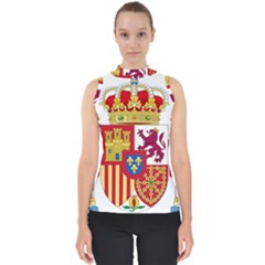 Coat Of Arms Of Spain Mock Neck Shell Top by abbeyz71