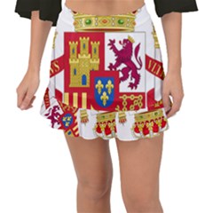 Coat Of Arms Of Spain Fishtail Mini Chiffon Skirt