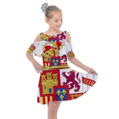 Coat Of Arms Of Spain Kids  Shoulder Cutout Chiffon Dress by abbeyz71