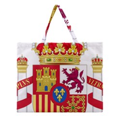 Coat Of Arms Of Spain Zipper Large Tote Bag by abbeyz71