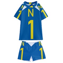 South Africa National Route N1 Marker Kids  Swim Tee And Shorts Set by abbeyz71