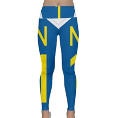 South Africa National Route N1 Marker Lightweight Velour Classic Yoga Leggings by abbeyz71