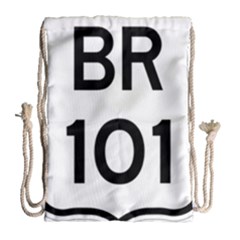 Brasil Br-101 Transcoastal Highway Drawstring Bag (large) by abbeyz71