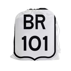 Brasil Br-101 Transcoastal Highway Drawstring Pouch (xxl) by abbeyz71