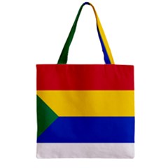 Druze Flag  Zipper Grocery Tote Bag by abbeyz71