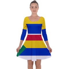 Druze Flag  Quarter Sleeve Skater Dress by abbeyz71