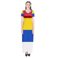 Druze Flag  Short Sleeve Maxi Dress