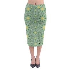 Summer Fantasy Apple Bloom In Seasonal Nature Midi Pencil Skirt by pepitasart