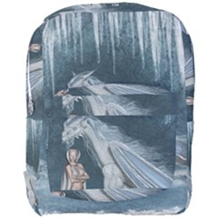Wonderful Fairy With Ice Dragon Full Print Backpack by FantasyWorld7