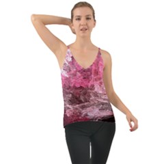 Pink Crystal Fractal Chiffon Cami