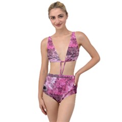 Pink Crystal Fractal Tied Up Two Piece Swimsuit