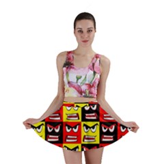 Angry Face Mini Skirt by ArtworkByPatrick