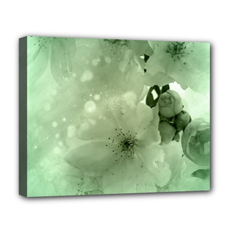 Wonderful Flowers In Soft Colors Deluxe Canvas 20  X 16  (stretched) by FantasyWorld7