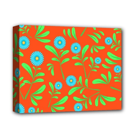 Background Texture Seamless Flowers Deluxe Canvas 14  X 11  (stretched)