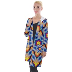 Pattern Abstract Background Art Hooded Pocket Cardigan